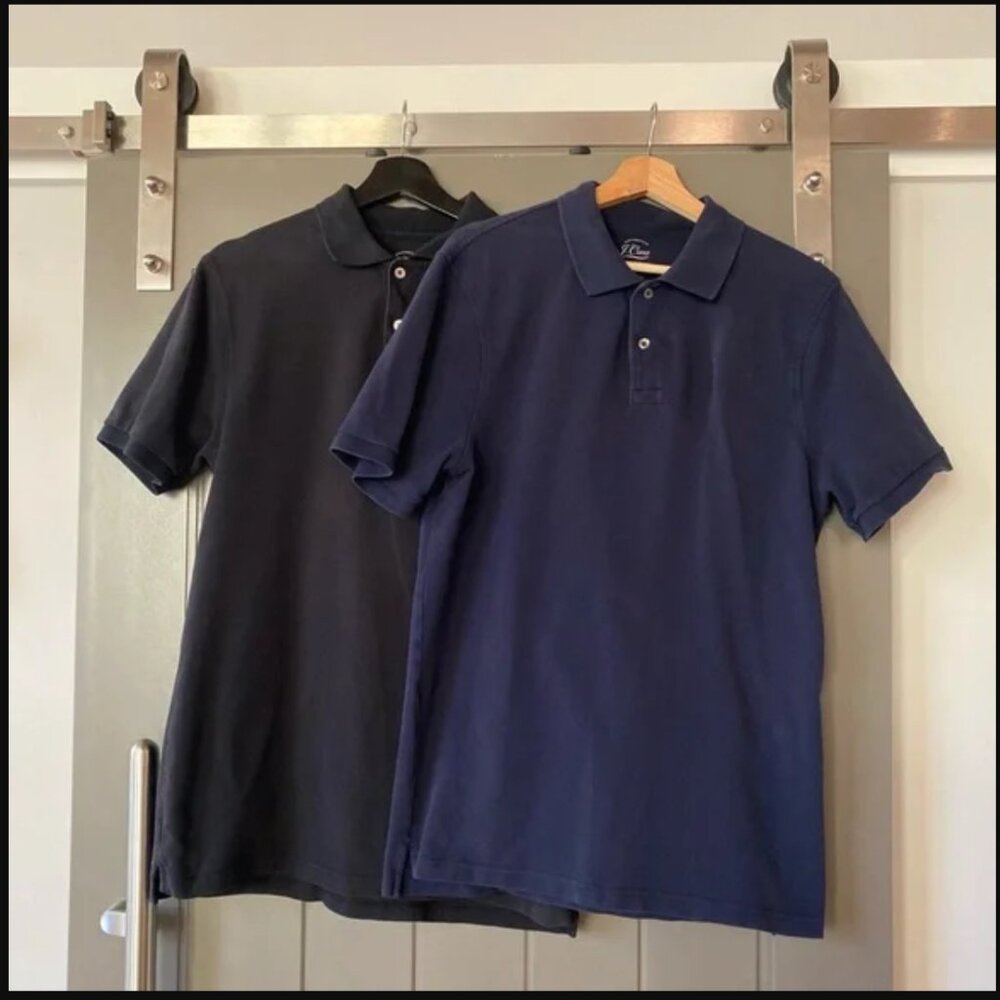 Set of 2 J.Crew Classic Piqué Polo Shirt - Medium TALL